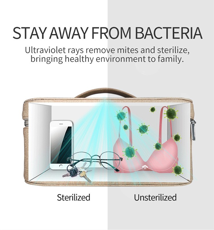 Home Handheld USB LED Germicidal Uv Sterilization Bag