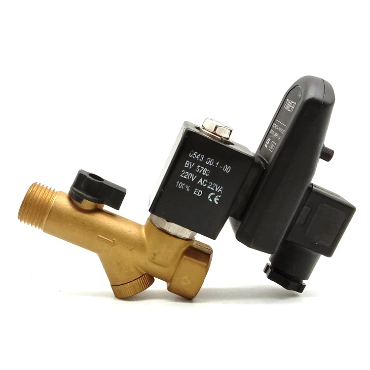 6013  Type 1/4'' NPT 2/2 Way Direct Acting Plunger Operated Brass Solenoid Valve 5