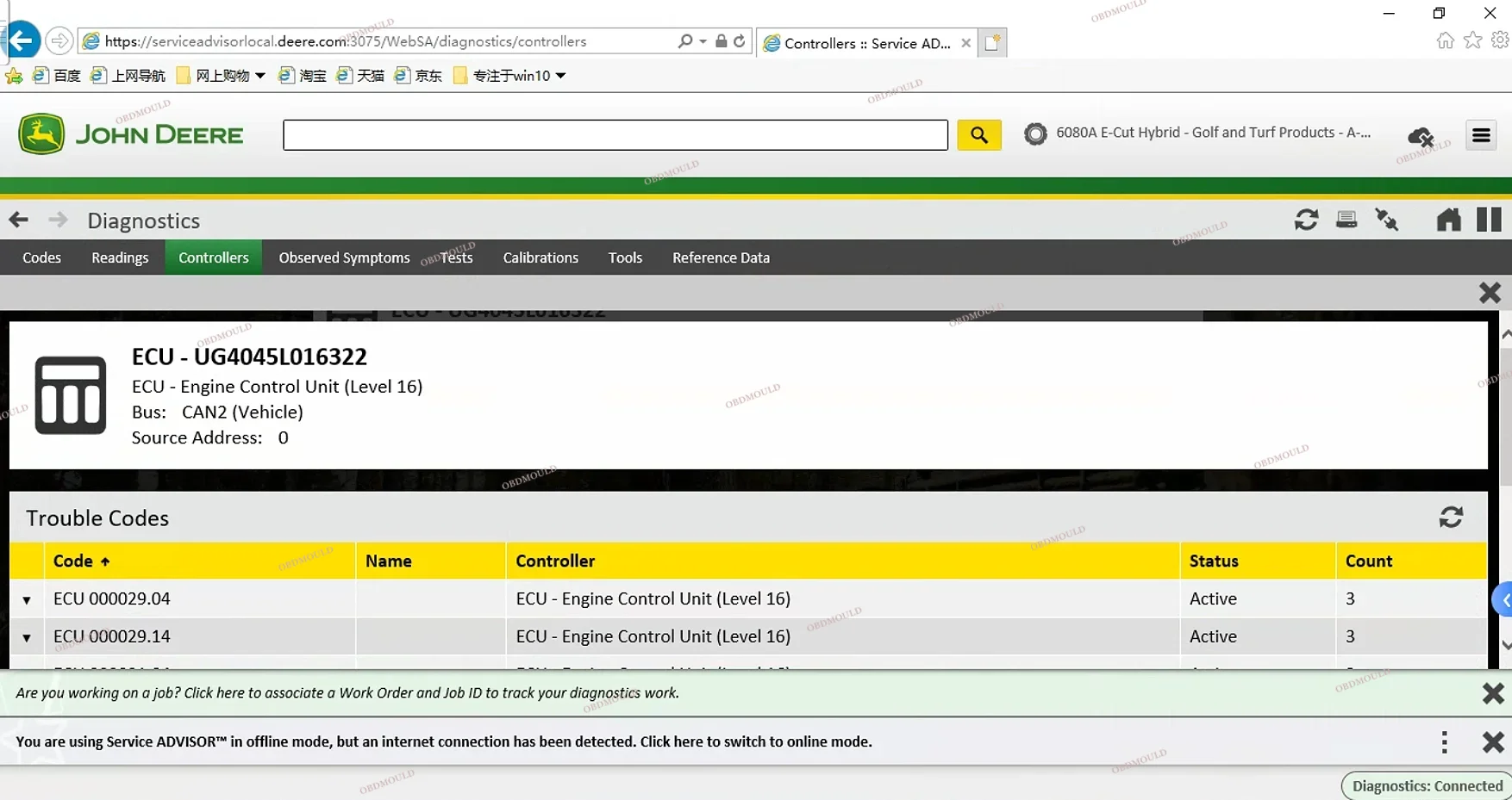 EDL V3 Advisor Diagnostic Kit Agriculture Construction Electronic Data Link for John Deere