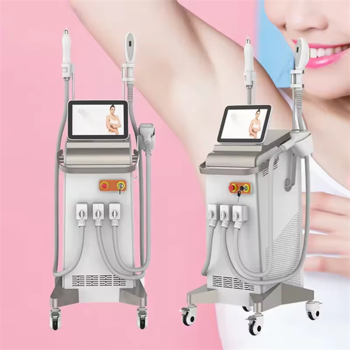 Q Switch 3 In 1 Nd Yag+Diode Laser+IPL Laser Hair Removal Beauty Machine