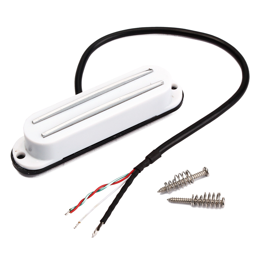 Ceramic Rod Dual Rail Single Coil Guitar Pickups Fit For Stratocaster With White Cover