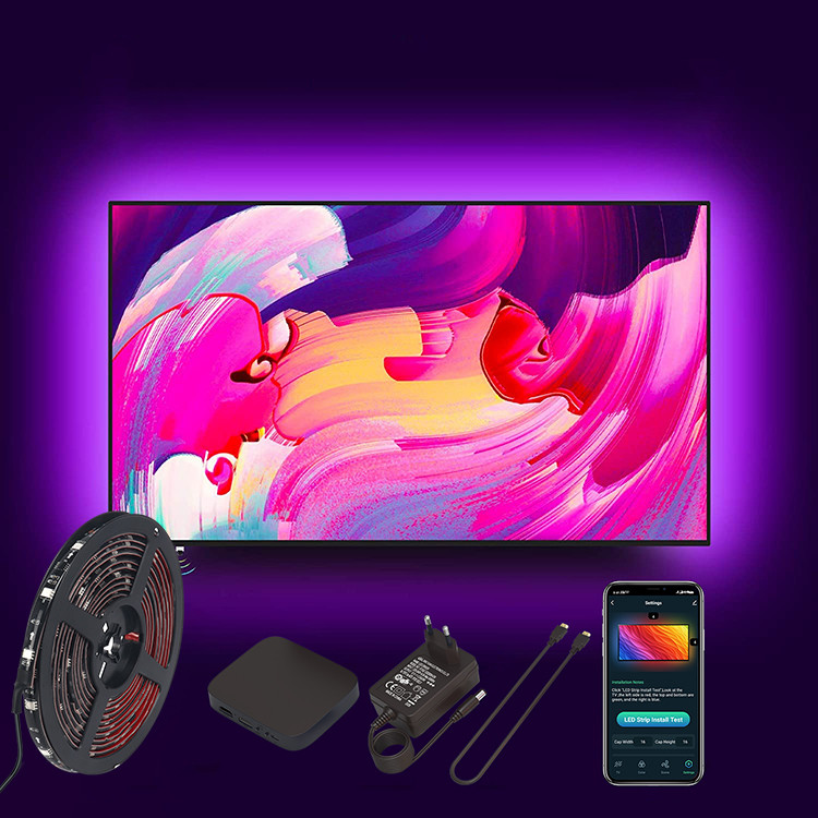 RGB LED Strip Lights With Music Sync Remote Control TV Backlights For Vibrant Ambiance