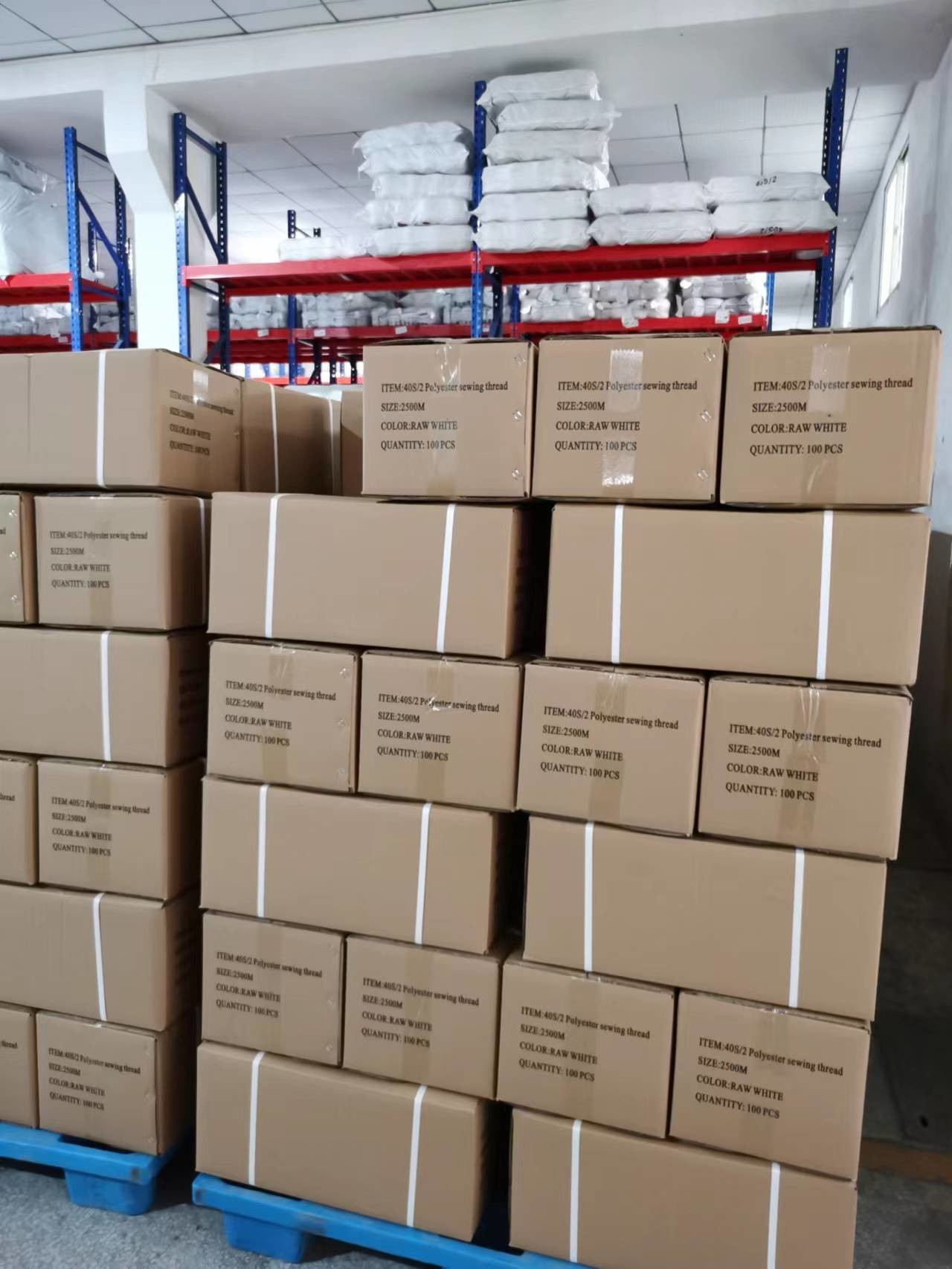 200M 2500M 3000M 20S/2 Polyester Sewing Thread TFO Low Shrinkage For Garment Sewing