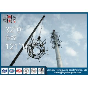 30m Height Telecommunication Towers Flange Connection For Broadcasting With