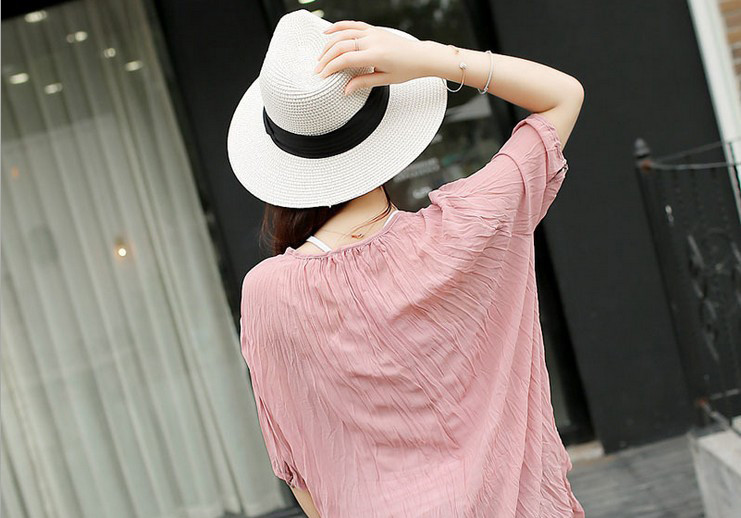 2017 Hot Colorful Boater Straw Hat With High Quality Wholesale 100% wheat straw color coffee&white etc