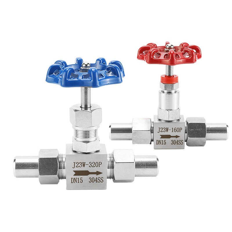 304 Stainless Steel Welded Needle Valve J23W High Pressure Swing Globe Valve