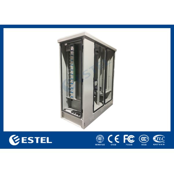 Outdoor Telecom Cabinet Three Compartments And 1500W Air Conditioner with IP55 protection