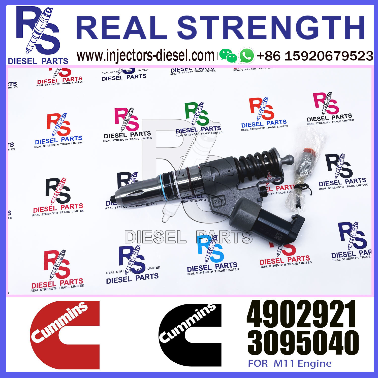 QSM ISM QSM11 ISM11 M11 Diesel Engine Fuel Injector 4903472 4088384 4902921 as Picture Cast Iron Heavy Truck 6