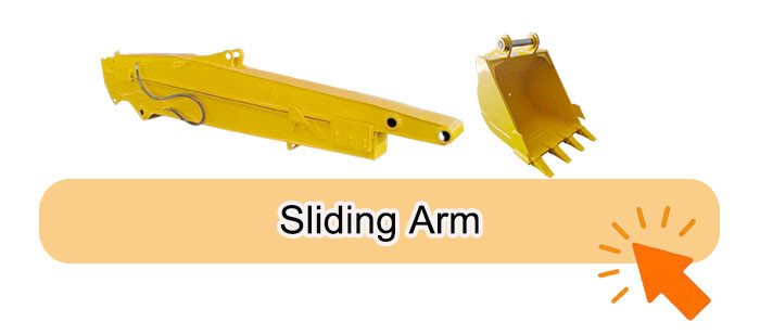 Excavator Telescopic Arm With Clamshell Bucket For Digging Foundation