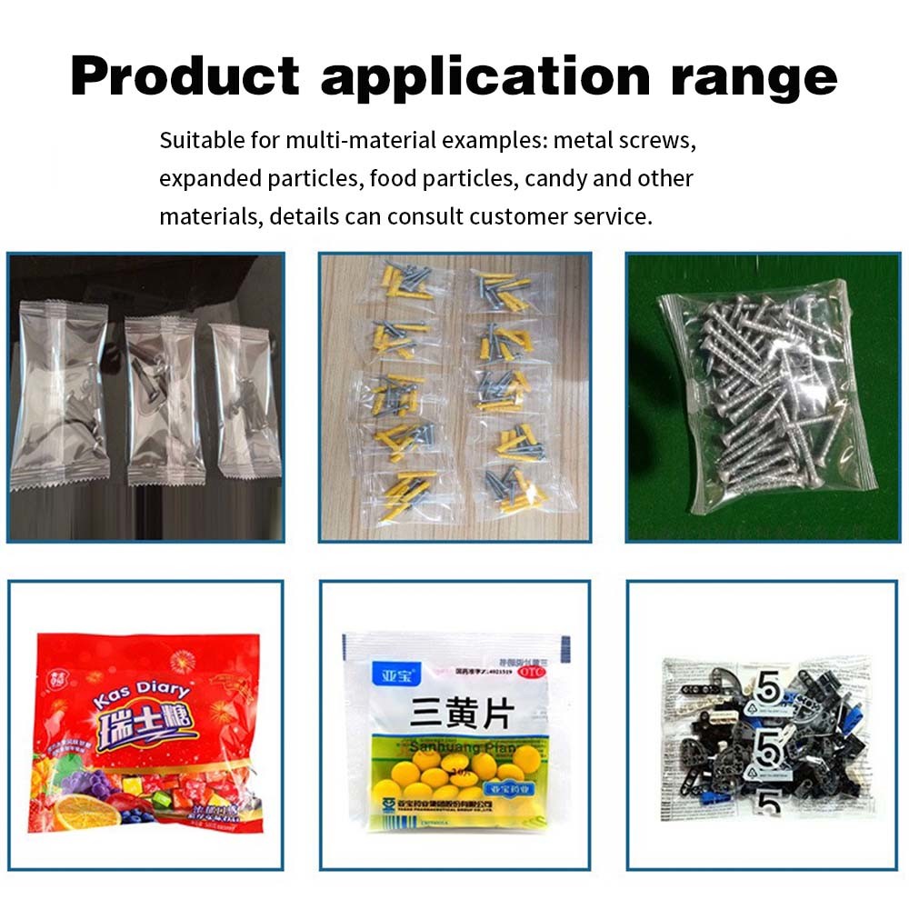 Full Automatic Screw Packing Machine Two Vibrators Bowls Hardware Bolt Nail Screw Counting Bag Packing Machine