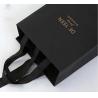 Buy cheap Professional Small Black Paper Bags , Personalised Paper Bags With Ribbon Handle from wholesalers