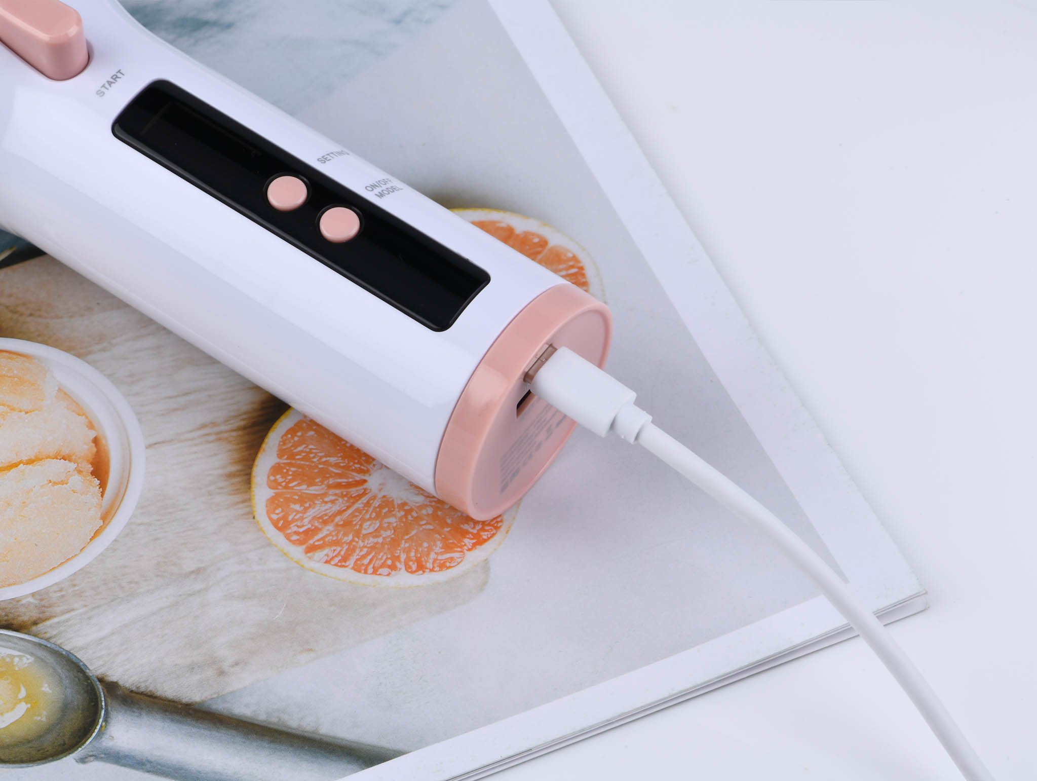 FCC Certified Rechargeable Rotating Automatic Hair Curler