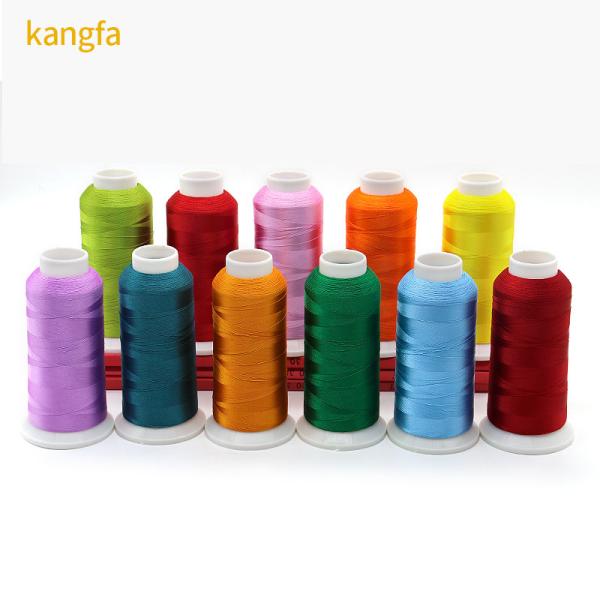 100% Polyester 720 Colors Embroidery Thread for Sewing 120D Red Golden Big Tube
