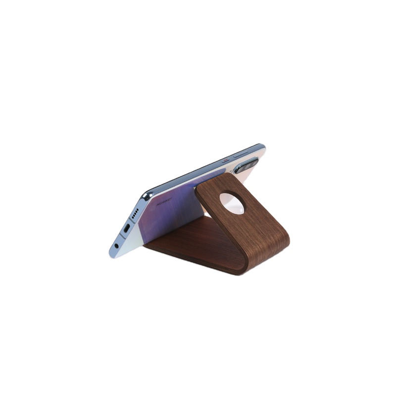 Wholesale Hot Pressing Process Wooden Mobile Phone Holder Stand For Tablet Desk Organizer Accessories