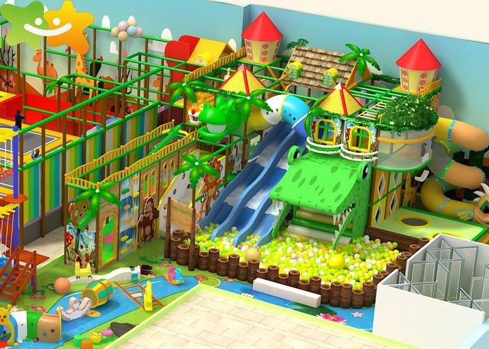 1200m² Kids Indoor Playground Equipment Ninja Warrior Obstacles Course