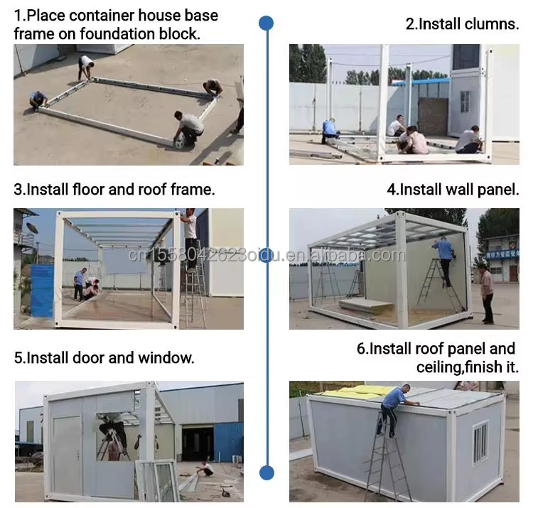 Modern Design Flat Pack Foldable Portable House Container for Prefabricated Tiny House Shops and Offices 20ft or 40ft
