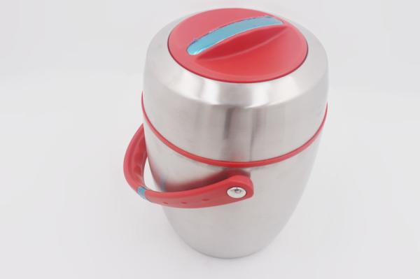 2L Tableware insulated food jar with handle lid stainless steel airline bento