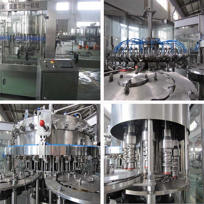 Pure Bottled Automatic Water Filling Machine , Mineral Water Bottling Machine 7.5KW