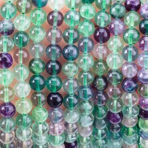  8mm Colored Flourite Gems Bead Healing Crystal Beads For Jewelry Making Manufactures