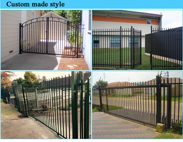 ASO factory wholesale garrison fencing in black steel angle iron fence