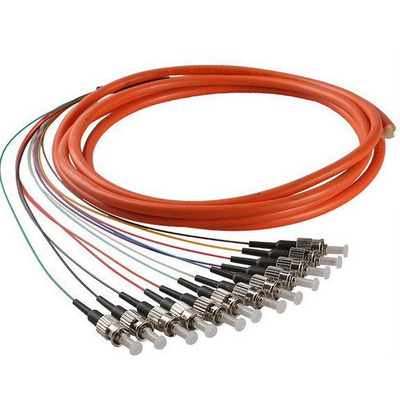 FC/UPC multimode OM3 50/125 Simplex 0.9mm aqua LSZH fiber optic pigtail