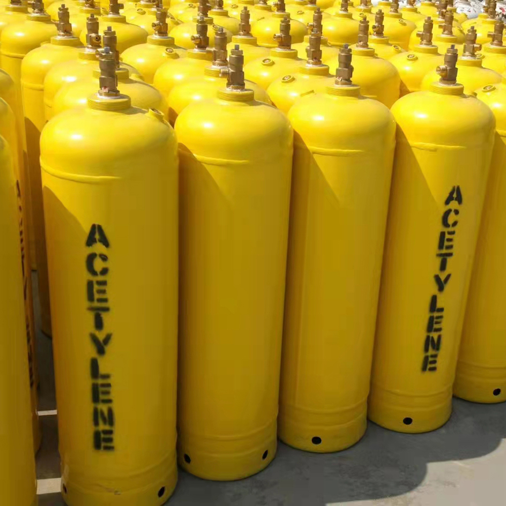 Mig 40L GB/T11638 Standard Customized Color QF-15A Valve Welded Acetylene Gas Cylinders