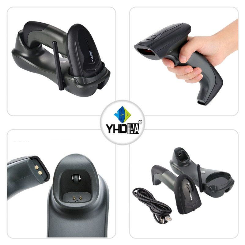 Wireless 2D Barcode Scanner 433MHZ QR Code Reader Machine For Warehouse