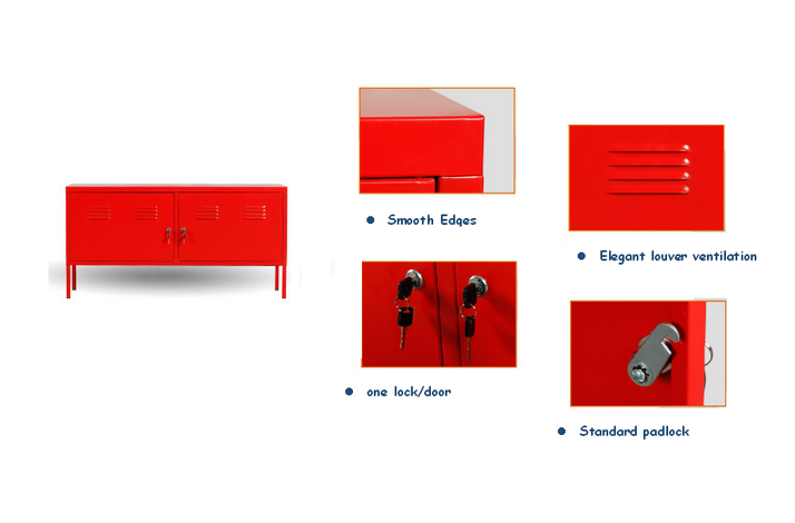 Height 620mm Q235 Steel BSCI TV Stand Cabinet