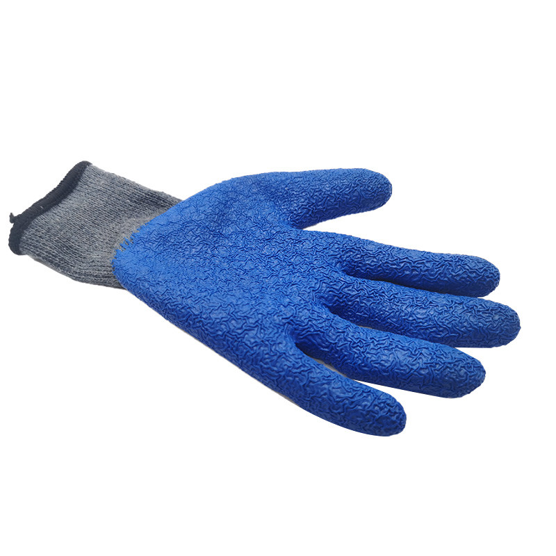 Industrial Knitted Cotton Rubber Gloves Comfortable Breathable