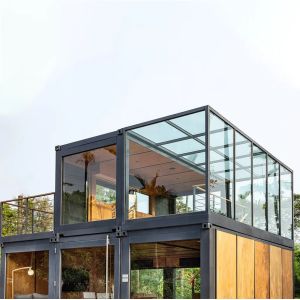 Extended Foldable Prefab Container Homes_40ft Folding Living Container Cabin