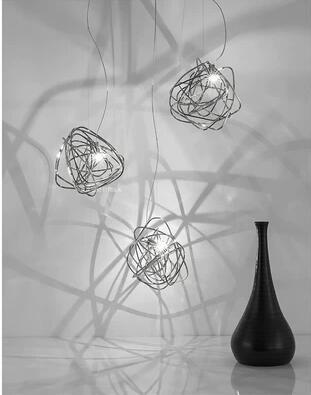 Postmodern creative art simple stainless chandelier living room Doodle Vertical chandelier(WH-MI-359)