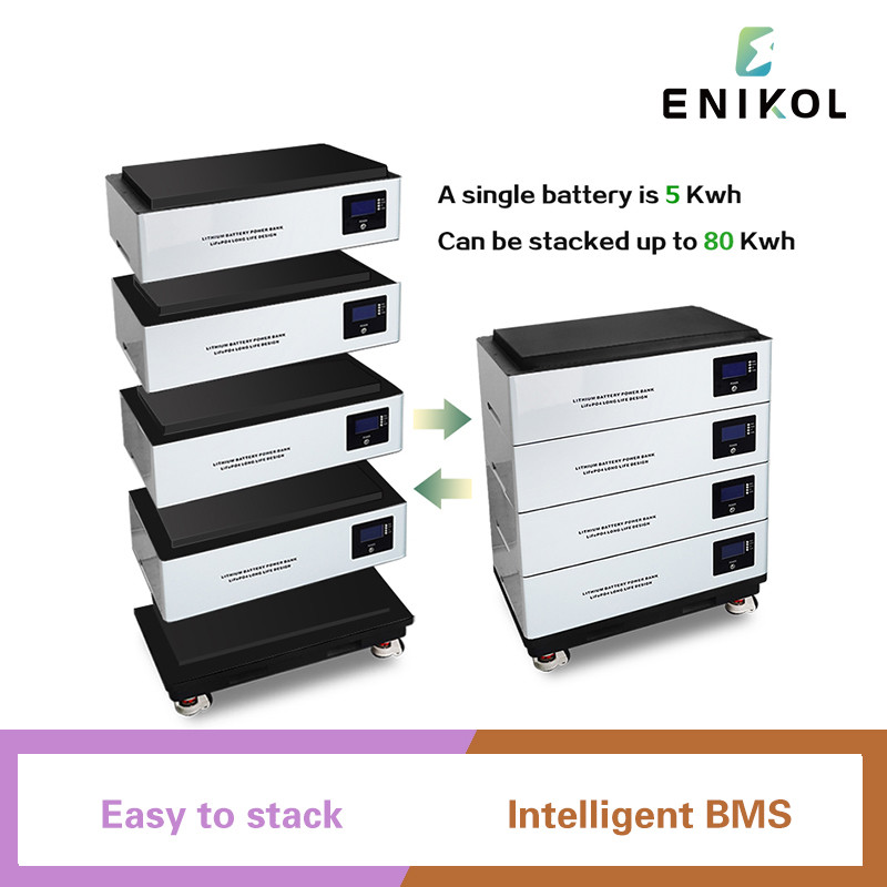 LiFePO4 Stackable Battery 48v Lithium Battery for Solar System 100ah 200ah