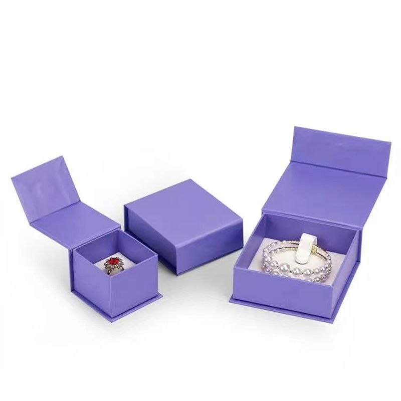 Custom Logo Printed Wedding Ring Romantic Bow Tie Lid and Base Cardboard Paper Packaging Jewelry Gift Box for Earrings Necklace Rings Bracelet