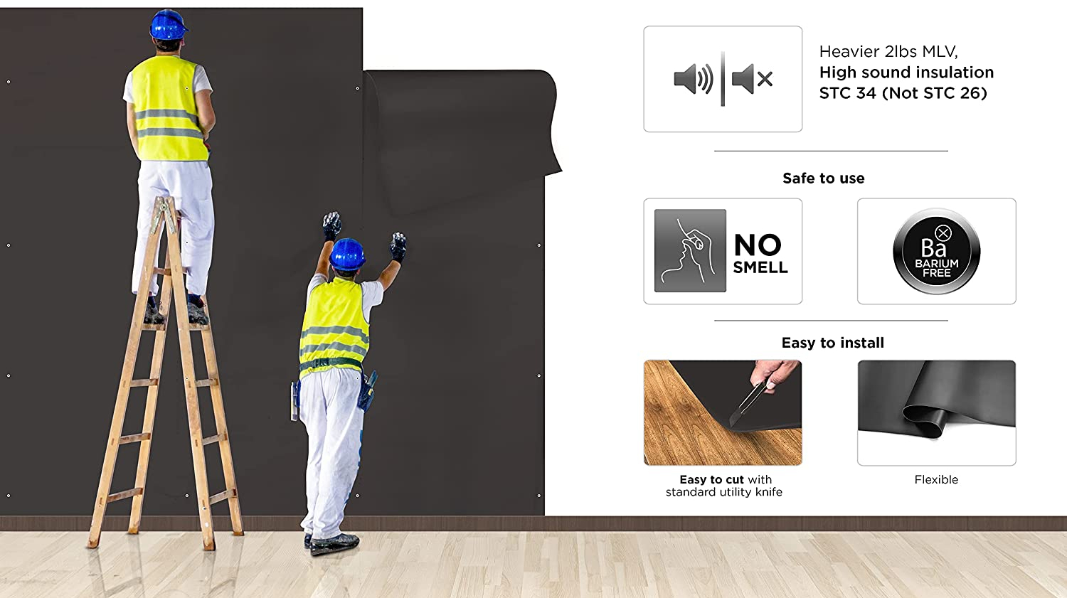 5mm Thickness Loaded Vinyl Sound Barrier High Density For Sports Venues