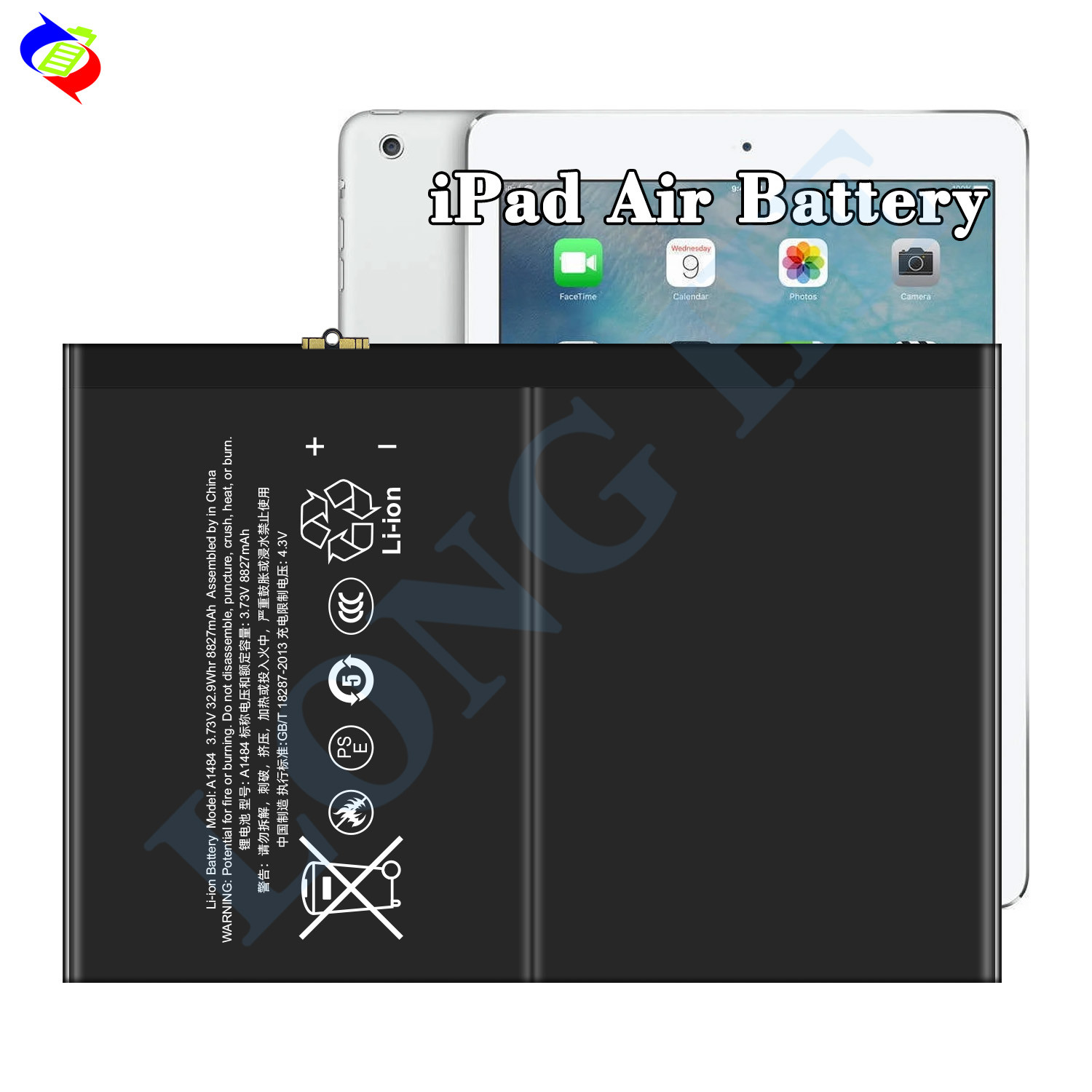 100% Brand New OEM high quality mobile battery A1474 A1475 A1476 for iPad Air