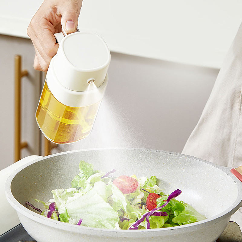 6.8 OZ 200ml Food-grade Glass Oil Bottle Olive Oil Sprayer for Cooking Air Fryer kitchen Outdoor BBQ and Camping