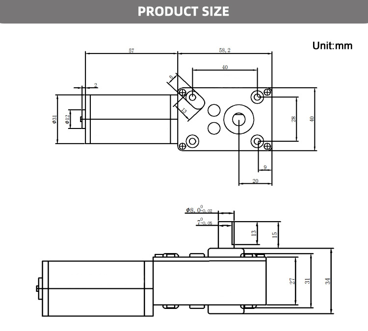 Faradyi Customized 370 Dc Micro Gear Motor 12V 180Rpm Vending Machine Gearbox Motor Worm Gear Motor