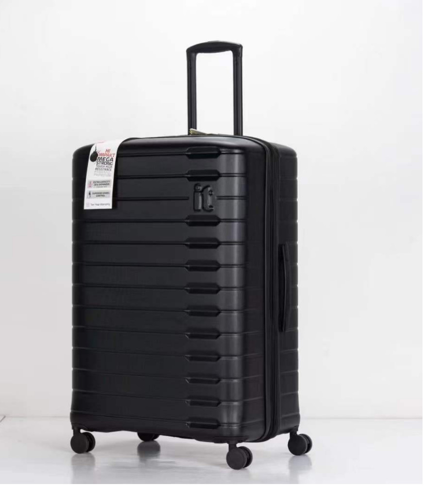 Black Unbreakable PP Newest Valise Durable Travel Bag 28 Expandable TSA Lock Luggage Sets For Business Trip