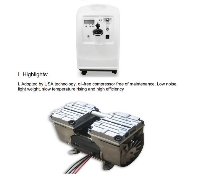 95.6% 10L portable Oxygen Generator Guangdong Medical Oxygen Concentrator