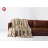 Buy cheap Multi Colors Soft long Fur Throw Blanket , Brown Faux Fur Luxury Blanket from wholesalers