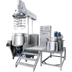 Automated Cosmetic Emulsifier Mixer Double Shaft Easy Cleaning