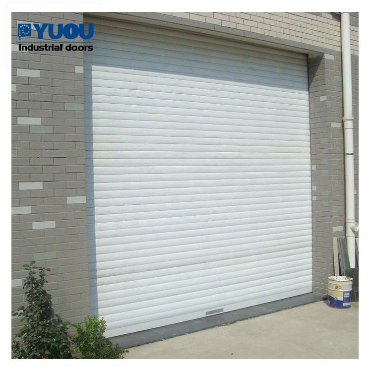 Exterior Roller Shutter Garage Doors Remote Control Windproof Aluminum Customized