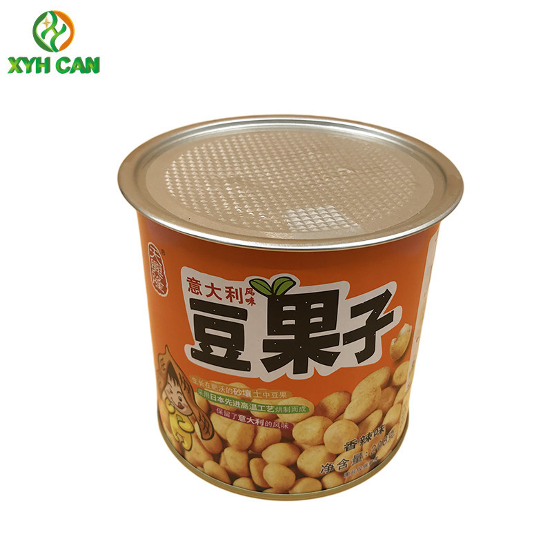 Peanut Popcorn PMS CMYK Printing 0.25mm Food Tinplate Can