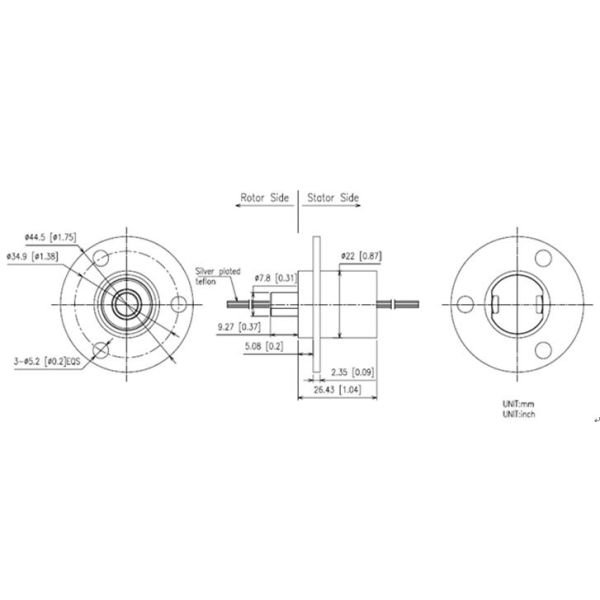 Capsule Slip Ring 12 Circuits 2A 300 Rpm LPC-12A