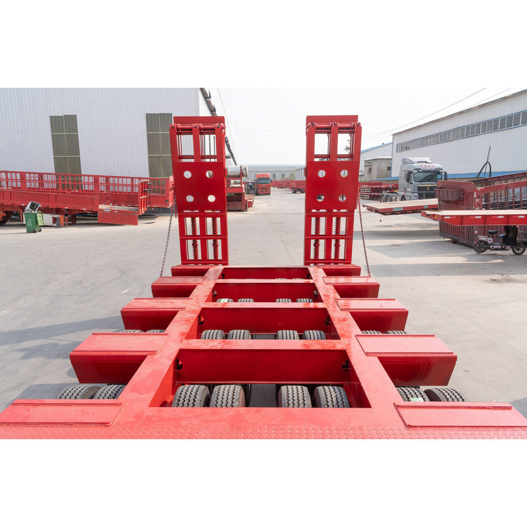 Multi 3/4/5 Axles Flatbed Semi Trailer 20FT 40FT Flatbed Truck Lorry Container Transport Trailer