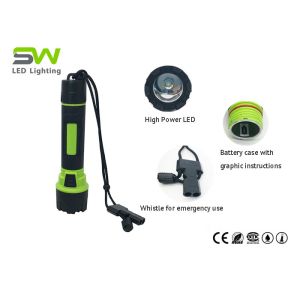 Waterproof IP66 High Power LED Torch Light With Whistle