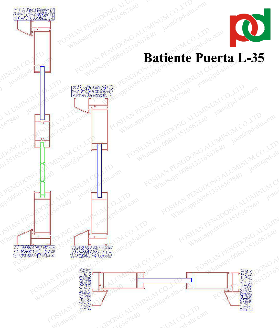 Bolivia Anodized 6063 T5 Aluminium Window Profiles Wind Resistance