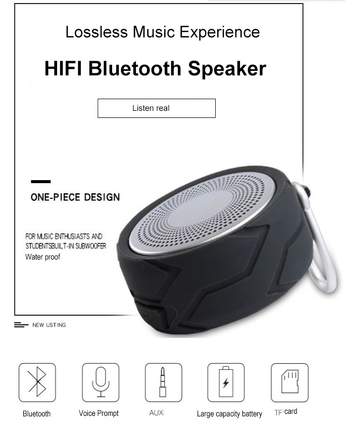 High quality portable wireless blue-tooth speaker supports AUX and TF card