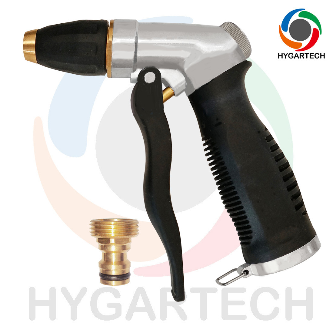 Metal Hose Nozzle Washing Gun With Front Trigger Control