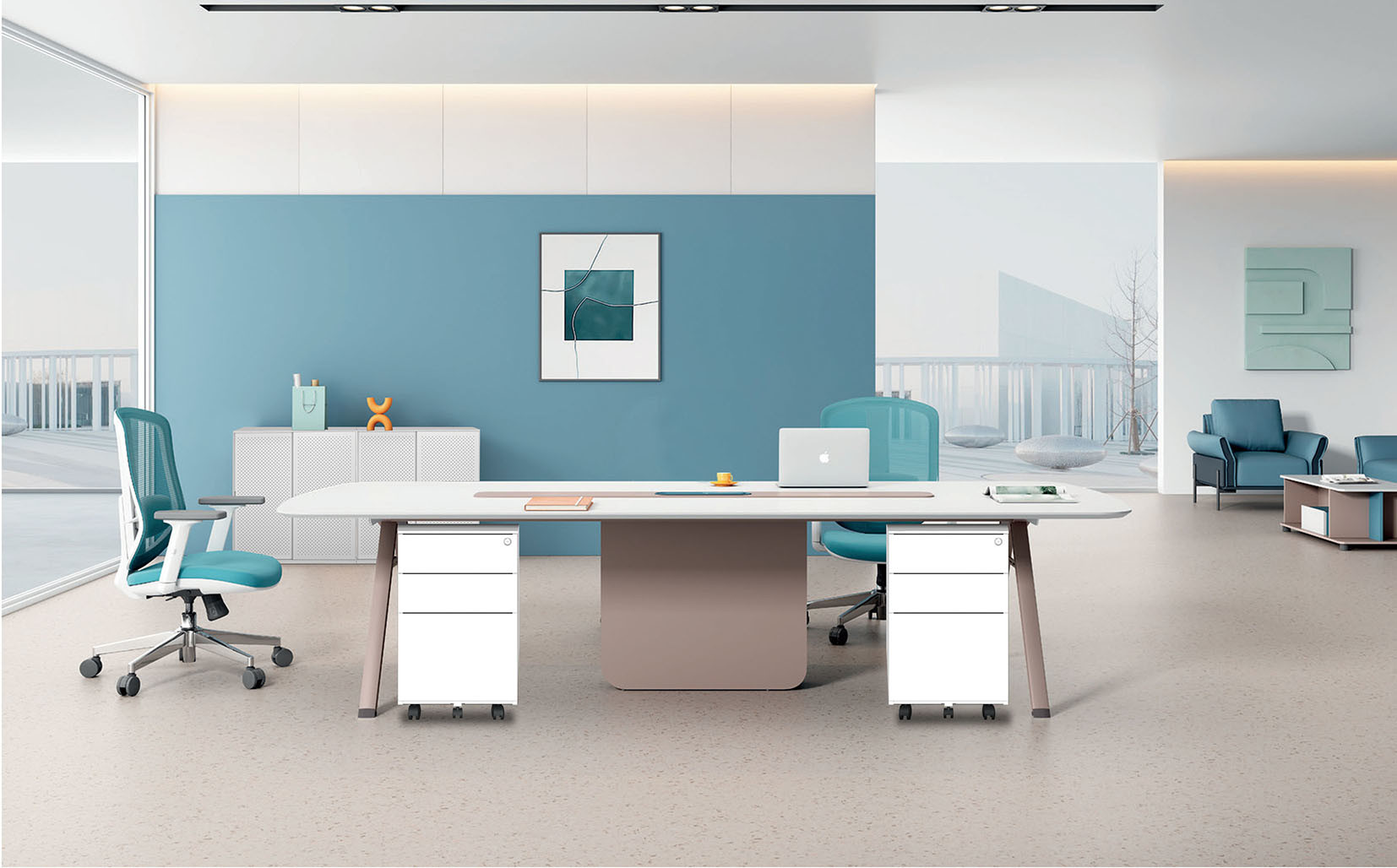 Slim Side Open 3 Drawer Steel Office Mobile Pedestal Cabinets Manufacturers